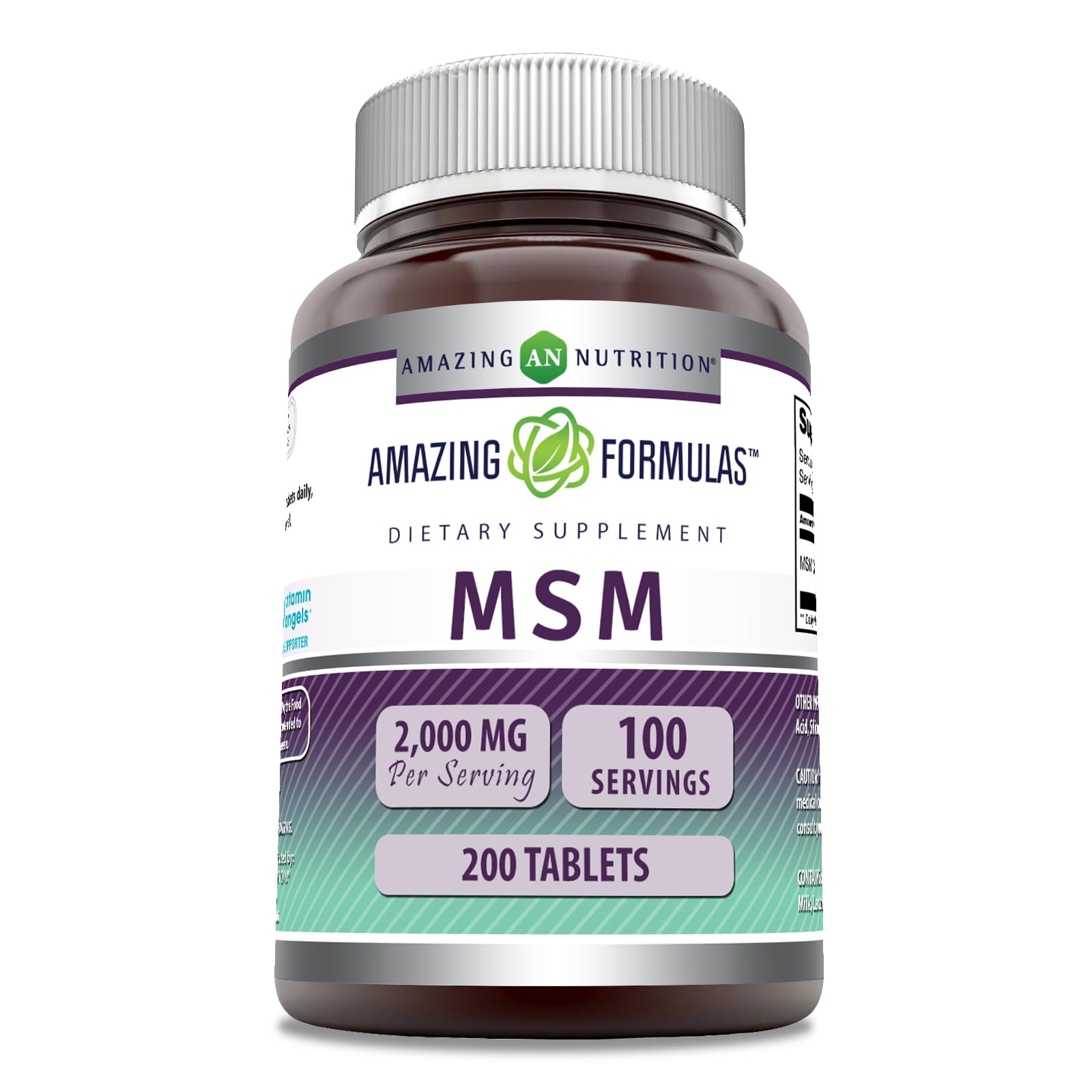 Amazing Formulas MSM Supplement – 1000 mg per Serving, 200 Tablets, Non-GMO, Gluten Free, Made in USA