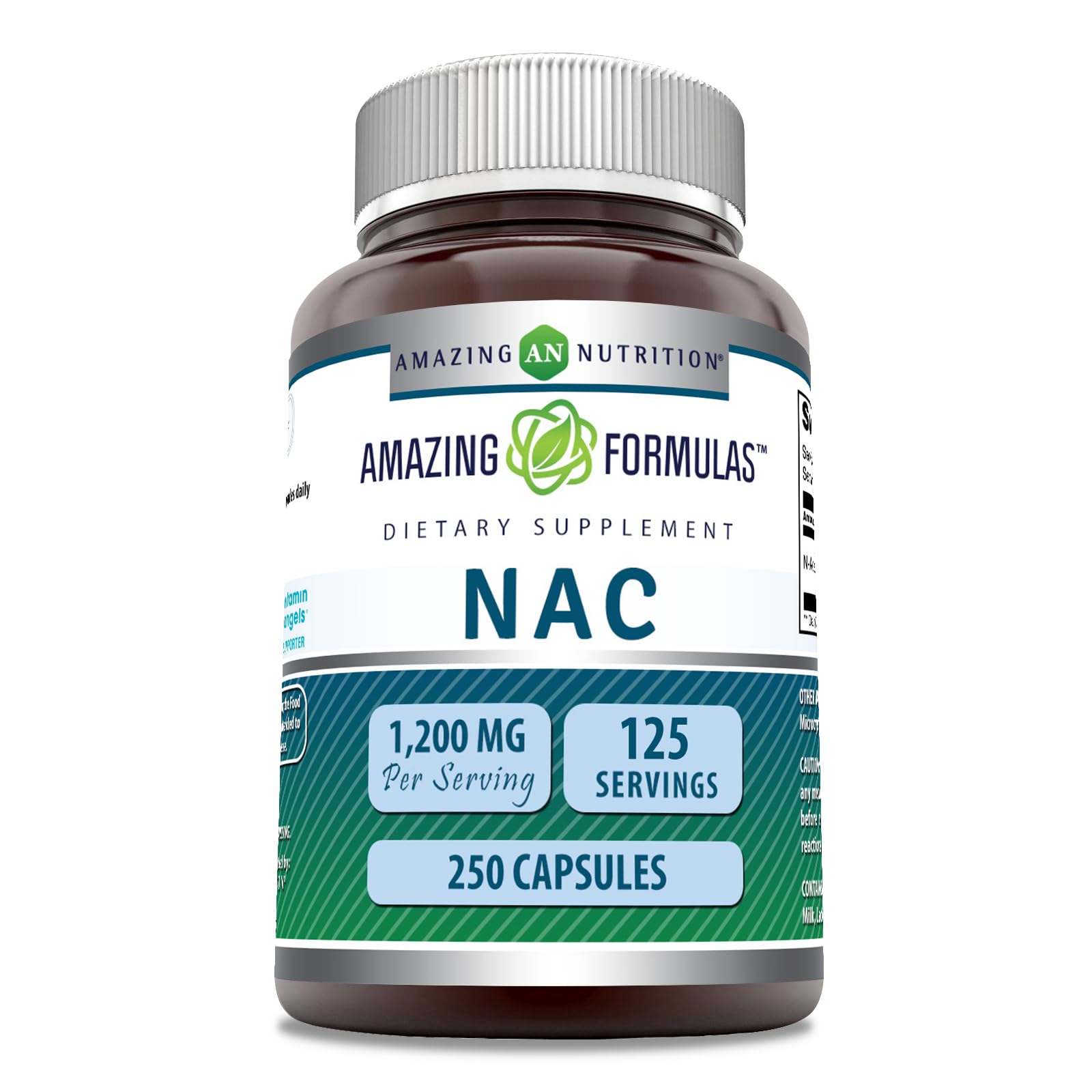 Amazing Formulas NAC Supplement - 600 mg per Serving | 250 Capsules | Non-GMO | Gluten Free | Made in USA
