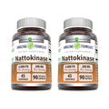 Amazing Formulas Nattokinase 100 mg Veggie Capsules – 2000 FU, Non-GMO, Gluten Free, USA Made (90 Count, 2 Pack)