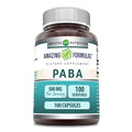 Amazing Formulas PABA 500 Mg Supplement – 100 Capsules, Non-GMO, Gluten-Free, Made in USA