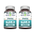 Amazing Formulas PABA Supplement - 500 mg per Serving, 100 Capsules, Non-GMO, Gluten Free, Made in USA (2 Pack)