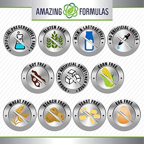 Amazing Formulas Psyllium Husk 750mg - 120 Veggie Capsules | Non-GMO, Gluten Free, Made in USA | 2 Pack