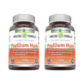 Amazing Formulas Psyllium Husk 750mg - 120 Veggie Capsules | Non-GMO, Gluten Free, Made in USA | 2 Pack