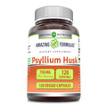 Amazing Formulas Psyllium Husk 750mg Veggie Capsules - Non-GMO & Gluten Free (120 Count) - Made in USA