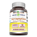 Amazing Formulas Serrapeptase Supplement - 40,000 IU Veggie Capsules | Non-GMO, Gluten Free | Made in USA (90 Count)