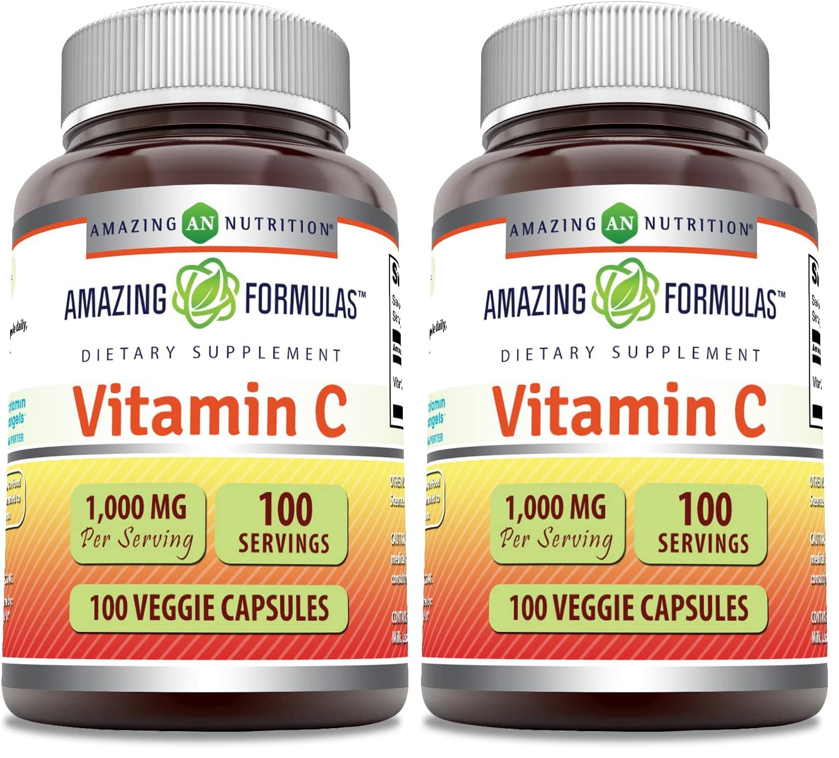 Amazing Formulas Vitamin C 1000 mg Veggie Capsules – Non-GMO, Gluten-Free