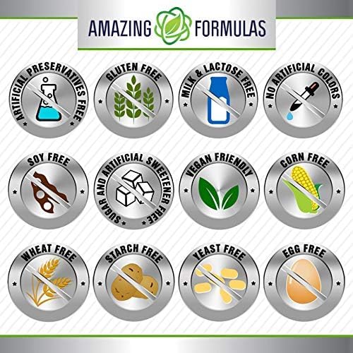 Amazing Formulas Vitamin C 1000 mg Veggie Capsules – Non-GMO, Gluten-Free