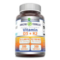 Amazing Formulas Vitamin D3 5000 IU + K2 100 mcg Softgels | D3/K2 Complex