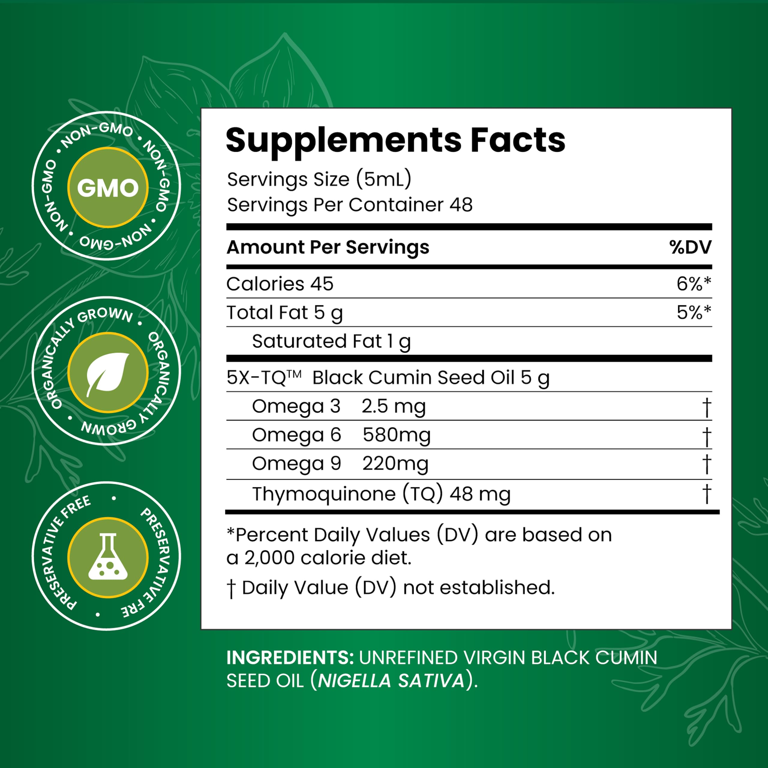 Amazing Herbs Premium Black Seed Oil – 16 fl oz (Pack of 2) | Nigella Sativa, Digestive & Immune Support
