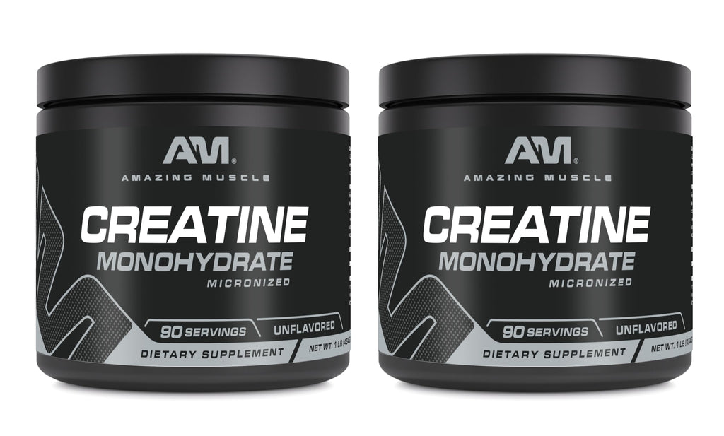 Amazing Muscle Micronized Creatine Monohydrate – 5000 mg per Serving, 90 Servings, 1 lb Unflavored, Pre & Post Workout