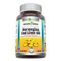 Amazing Omega Norwegian Cod Liver Oil 1250 Mg Softgels Supplement | Omega-3, EPA, DHA, Vitamin A, Vitamin D & Vitamin E (Lemon | 60 Count)