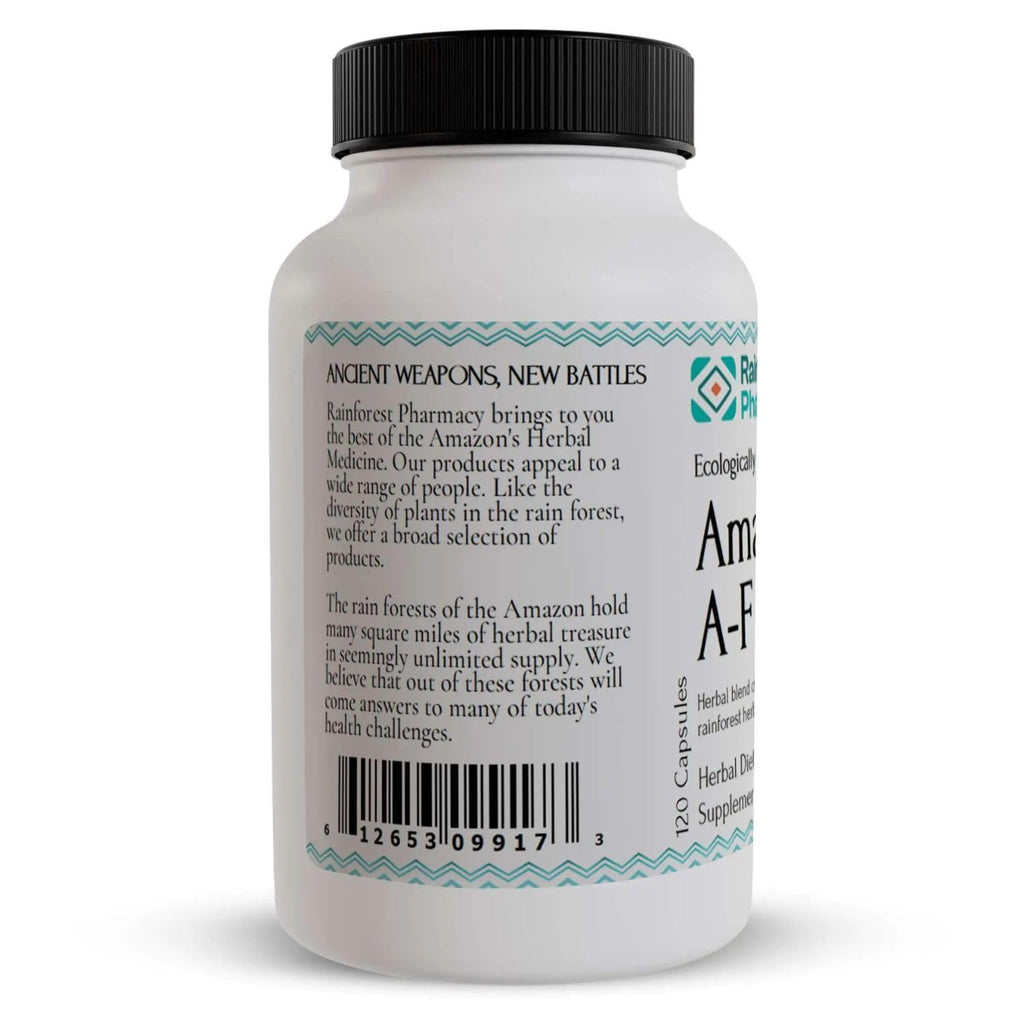 Rainforest Pharmacy Amazon A-F Herbal Supplement – 120 Veg Capsules, 500 mg | Jatoba, Pau D'Arco, Anamu, Graviola