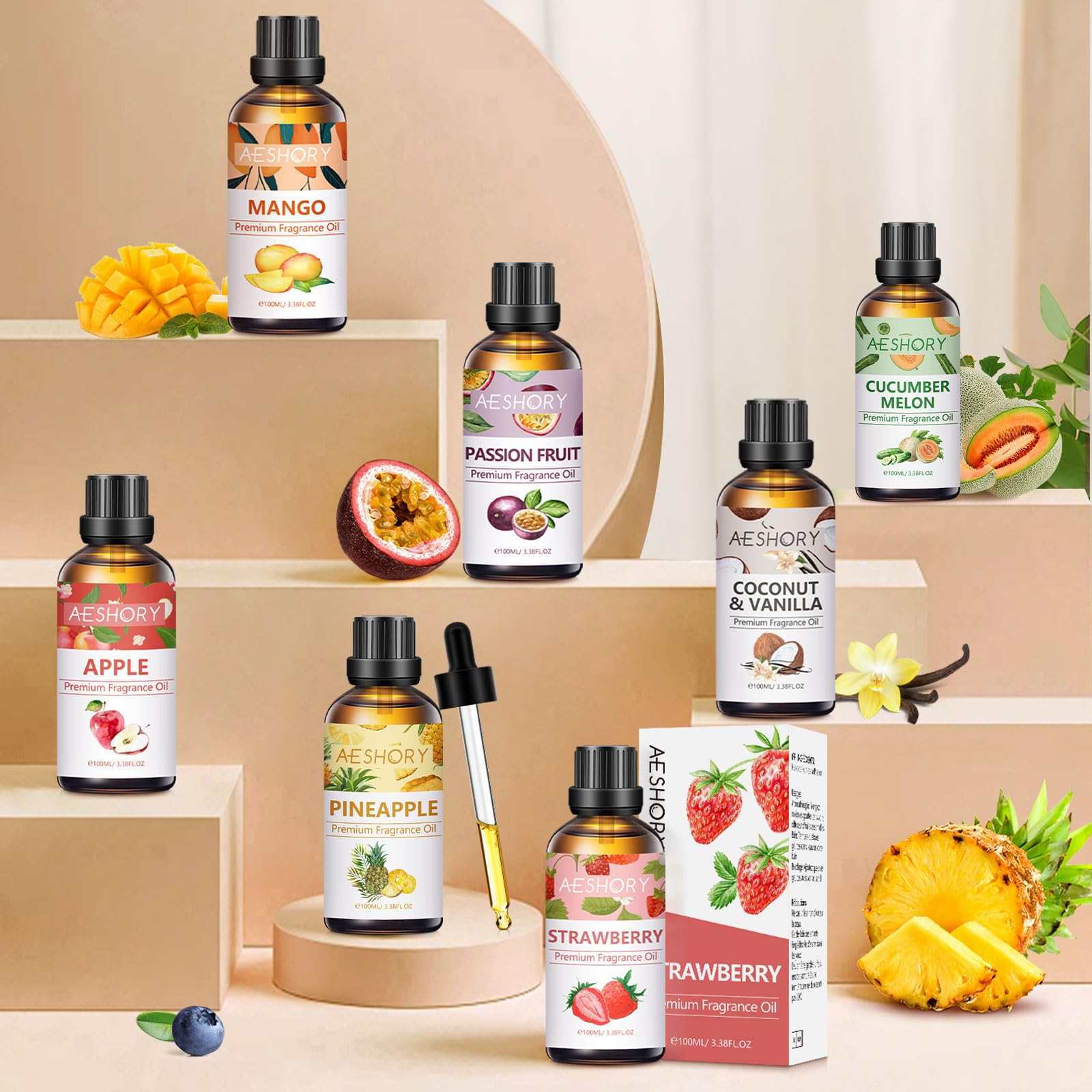 Pineapple Fragrance Oil 3.38FL.OZ (100ML) | Aromatherapy Essential Oils for Diffusers, Massage, Soap & Candle Making