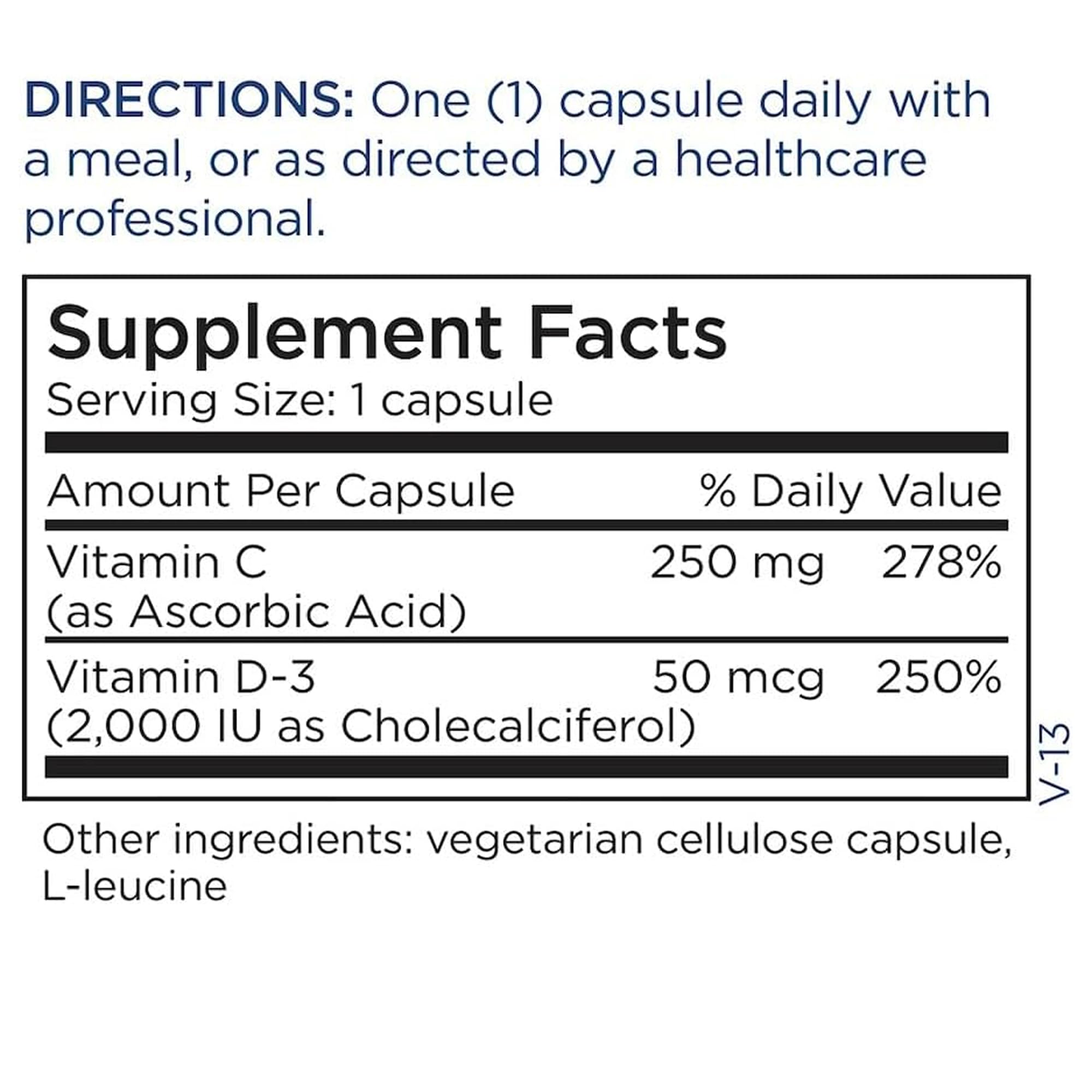 Metabolic Maintenance Vitamin D-3 2000 IU + Vitamin C - 120 Capsules