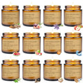 12 Pack Amber Jar Soy Candles – Long-Lasting Scented Home Gift Set