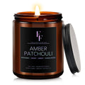 Amber Patchouli Scented Candles | Soy Wax Jar 7oz – Aromatherapy Gift