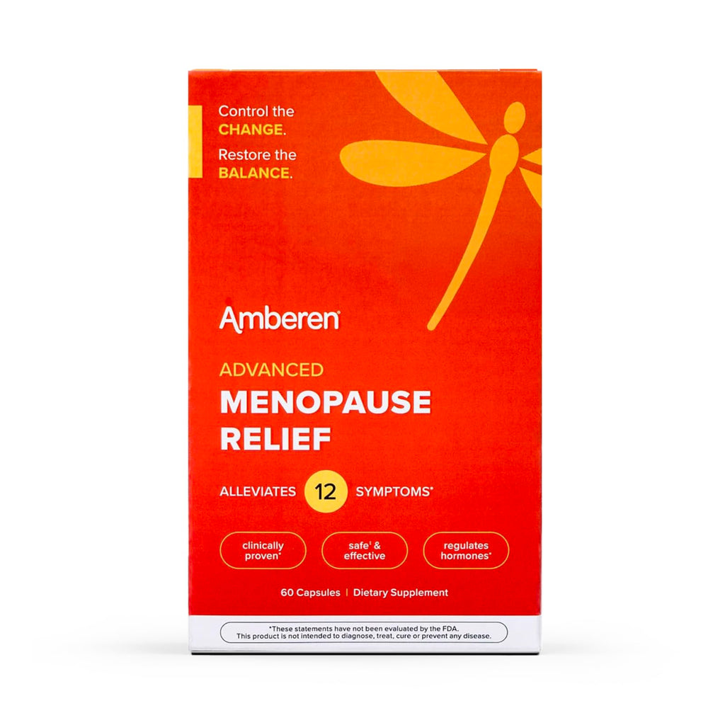 Amberen Menopause Supplement for Women - 60 Capsules | Supports Hormone Balance & 12 Symptom Relief