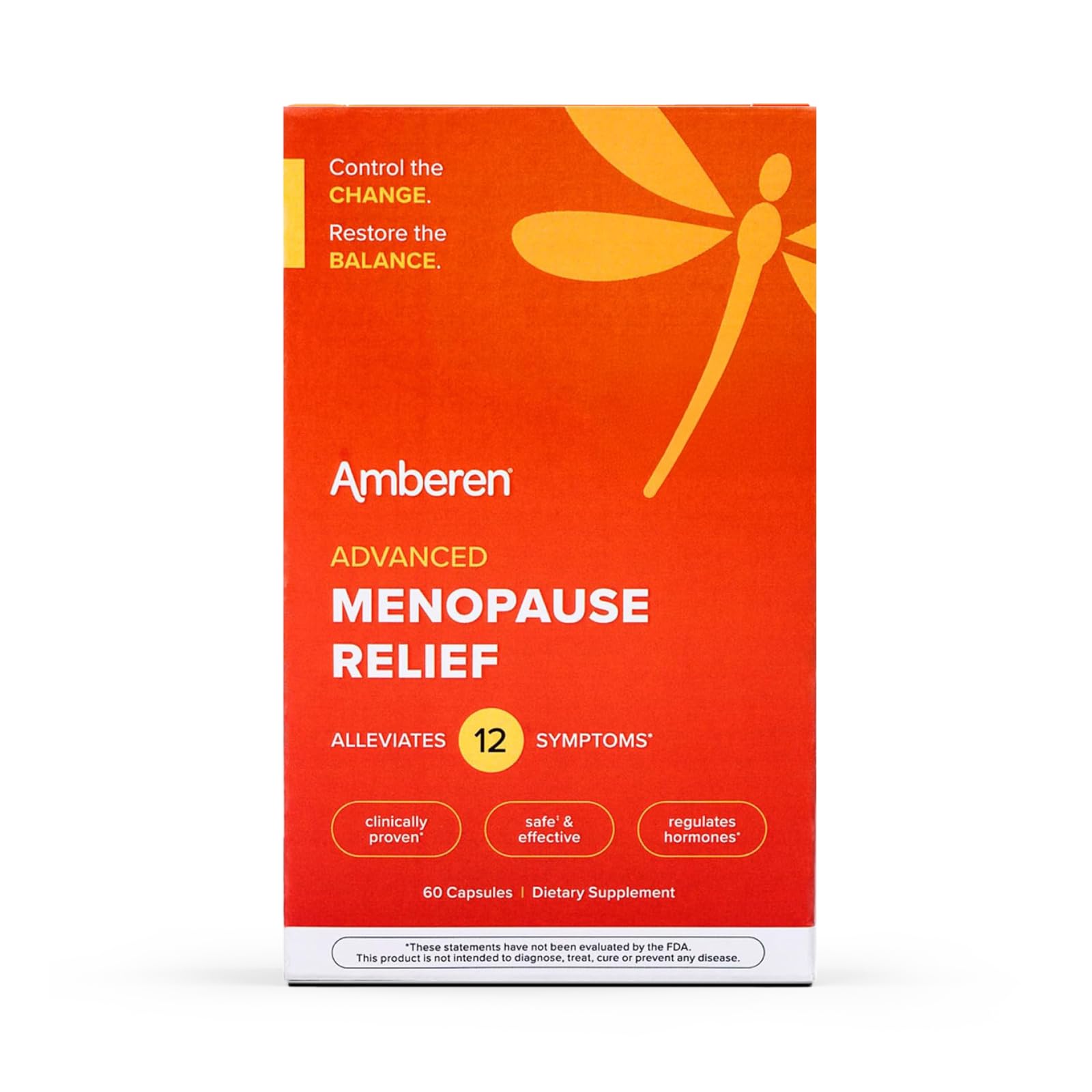 Amberen Menopause Supplement for Women - 60 Capsules | Supports Hormone Balance & 12 Symptom Relief