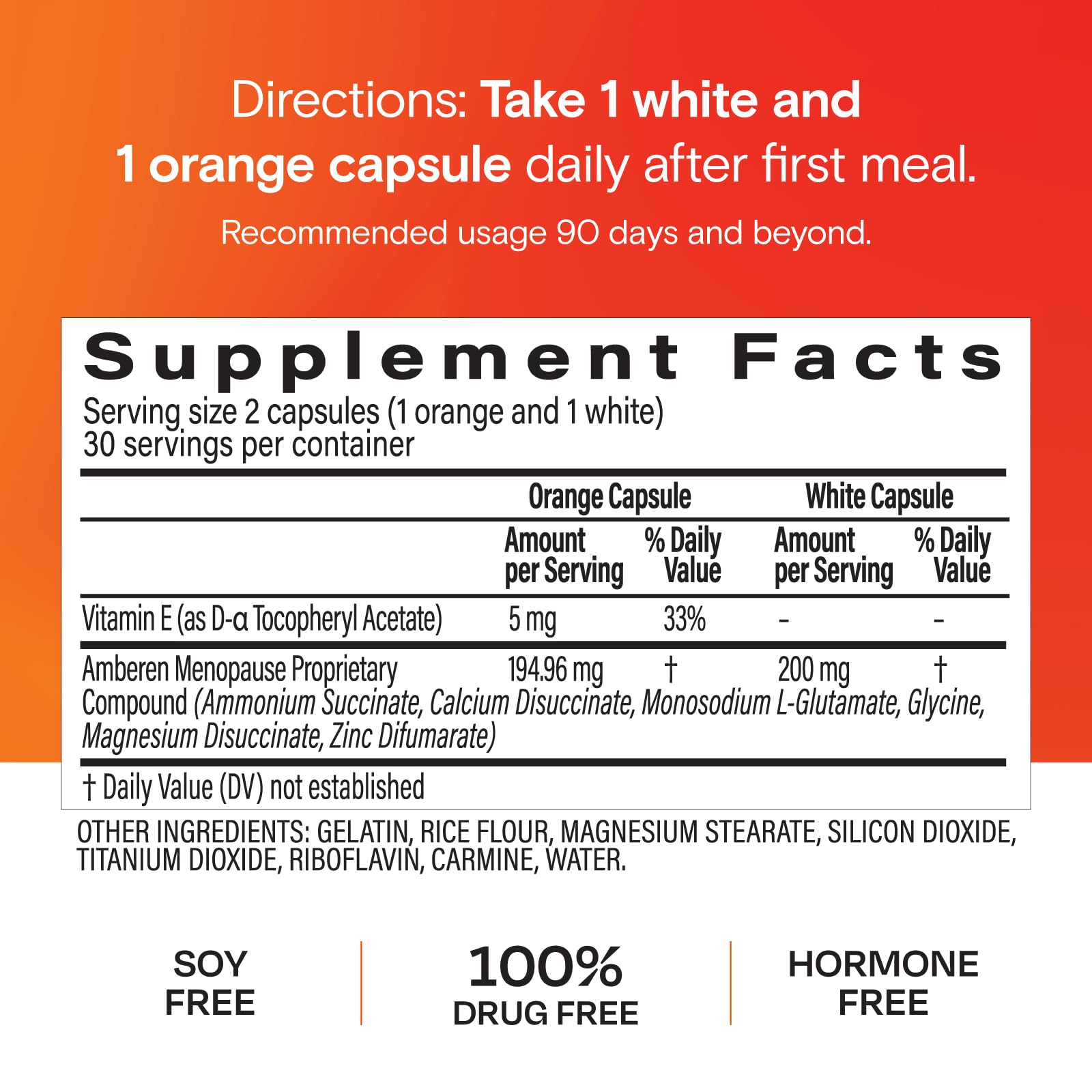 Amberen Menopause Supplement for Women - 60 Capsules | Supports Hormone Balance & 12 Symptom Relief