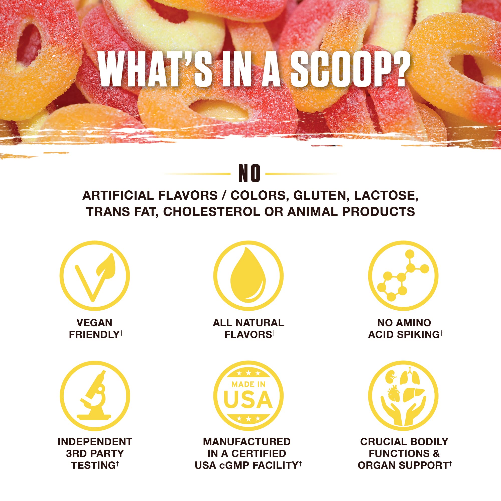 Ambrosia Nektar - Superfood Powder for Daily Organ Support | 30 Servings | Sour Gummy Candy