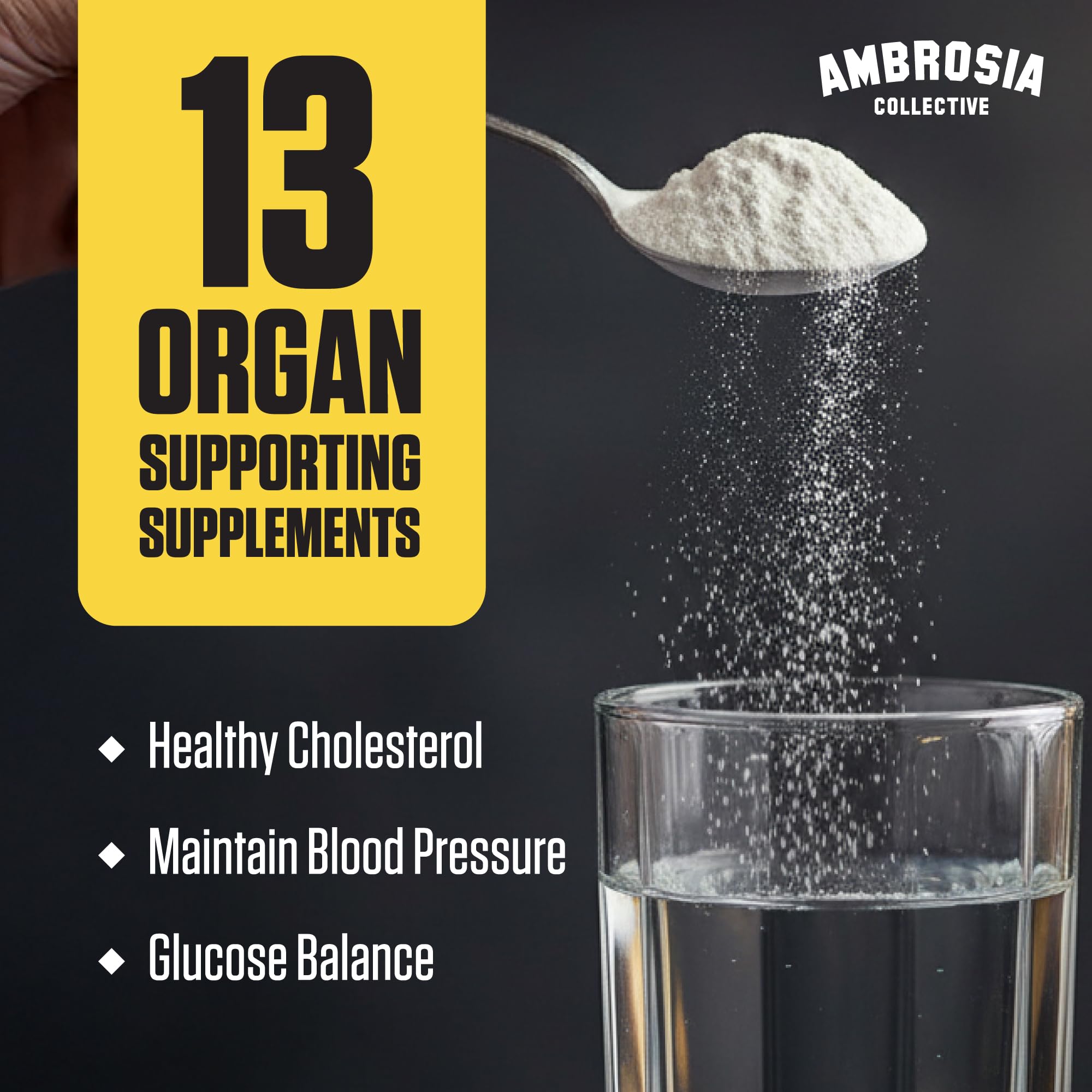 Ambrosia Nektar - Superfood Powder for Daily Organ Support | 30 Servings | Sour Gummy Candy