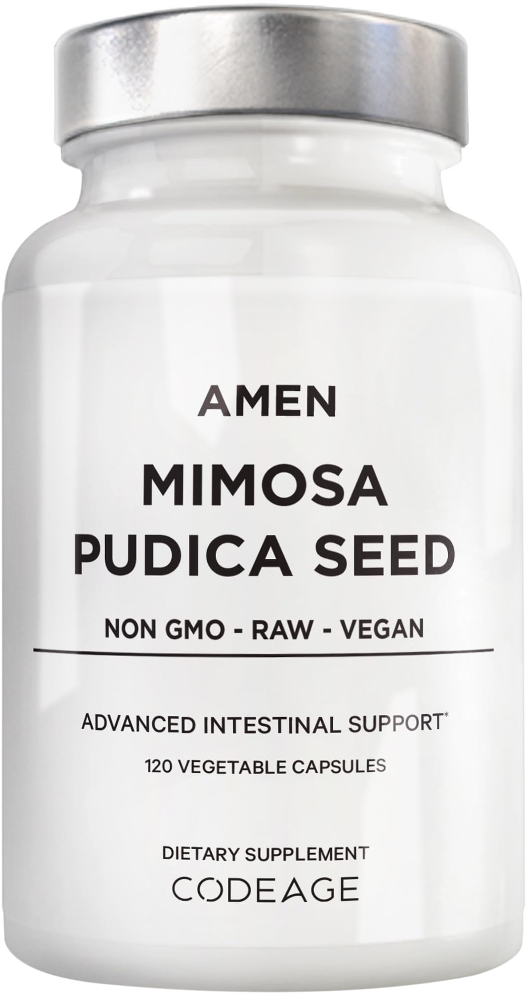 Amen Organic Mimosa Pudica Seeds Capsules – 2 Month Supply, Vegan, Non-GMO, 120 Capsules