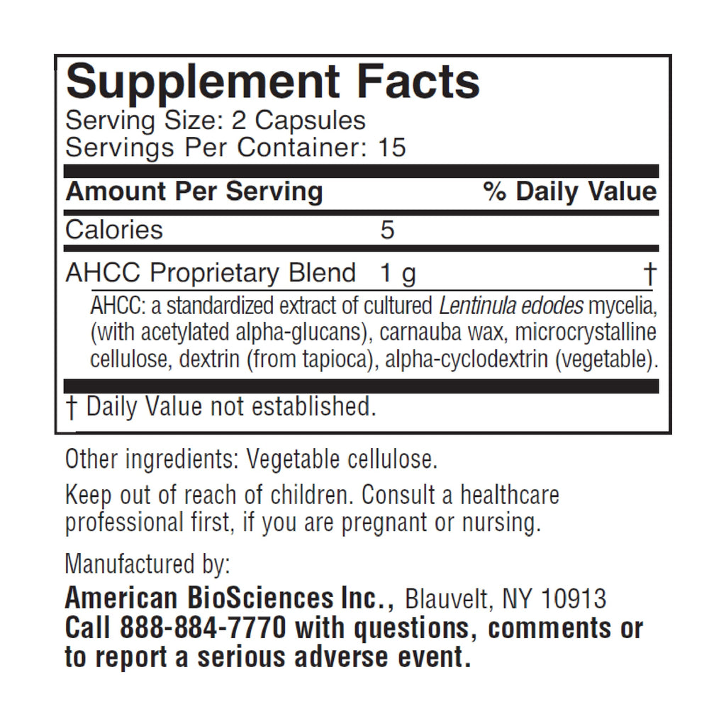 American BioSciences ImmPower AHCC 6-Pack – Enhanced Immune Support, 500 mg per Capsule, 30 Vegetarian Capsules