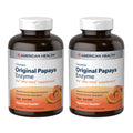 American Health Papaya Enzyme - 600 Chewables, 2-Pack | After-Meal Digestive Enzymes, Non-GMO & Vegan