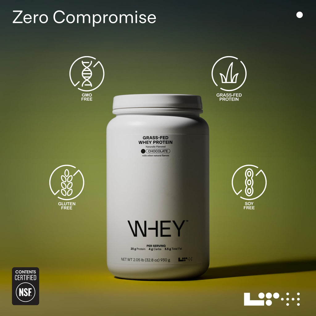 LTH Whey Protein - Grass-Fed Protein Powder with Amino Acids for Lean Muscle & Recovery - Chocolate (30 Servings)