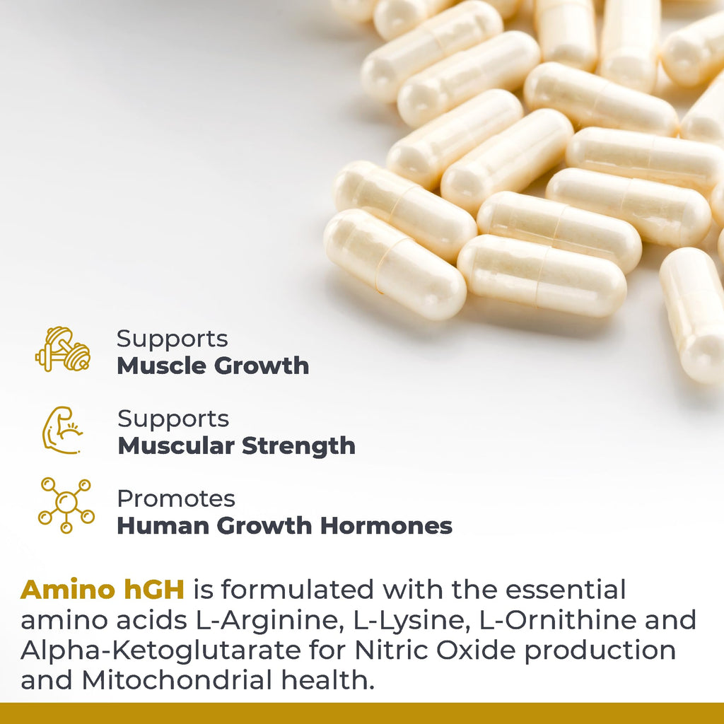 Premier Research Labs Amino HGH - HGH Supplements for Men & Women, L-Arginine & L-Lysine, 105 Capsules