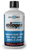 HEALTH DIRECT AminoSculpt Liquid Collagen Micropeptides – 28 oz | 28 Servings | 10 g Medical-Grade Liquid Collagen for Women – Strawberry Banana