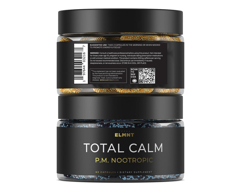 AMPM Nootropic Total Focus + Calm 9X Strength w. Caffeine, L-Theanine, Alpha GPC, L-Tyrosine, Ashwagandha - X-Release Energy Pills Nootropics Brain Support Supplements for Memory and Focus Supplement