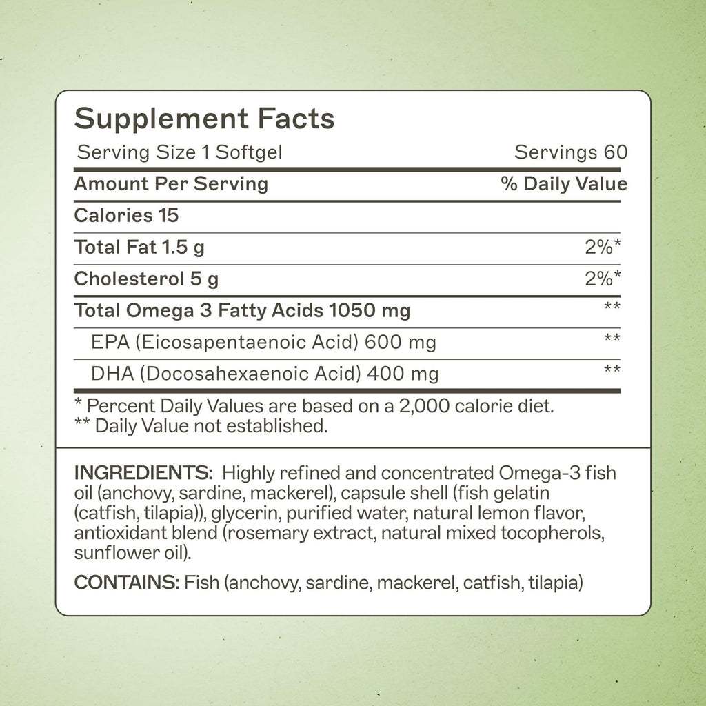 Amy Myers MD Complete Omega-3 Softgels – Fish Oil for Heart & Immune Support | 60 Softgels