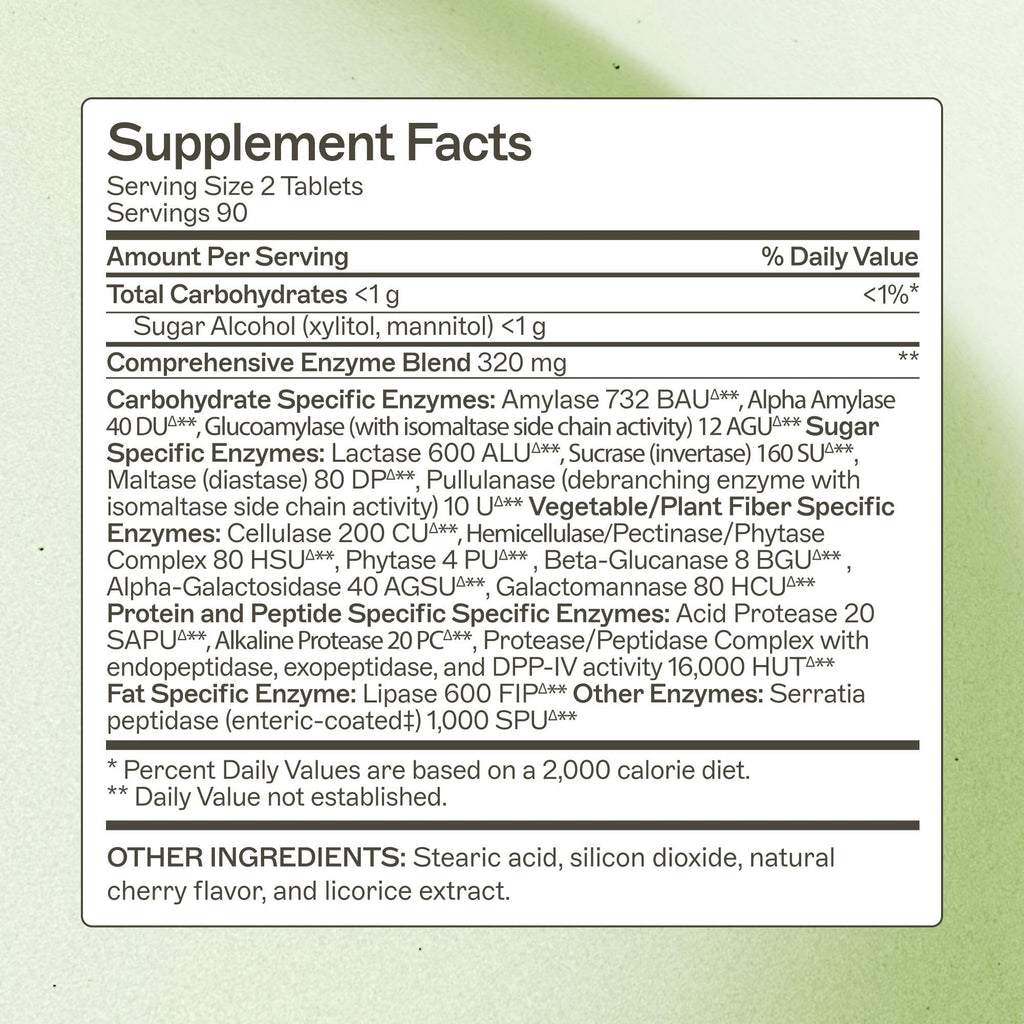 Amy Myers MD Digestive Enzymes Chewables – Complete Enzyme Support (180 Tablets)