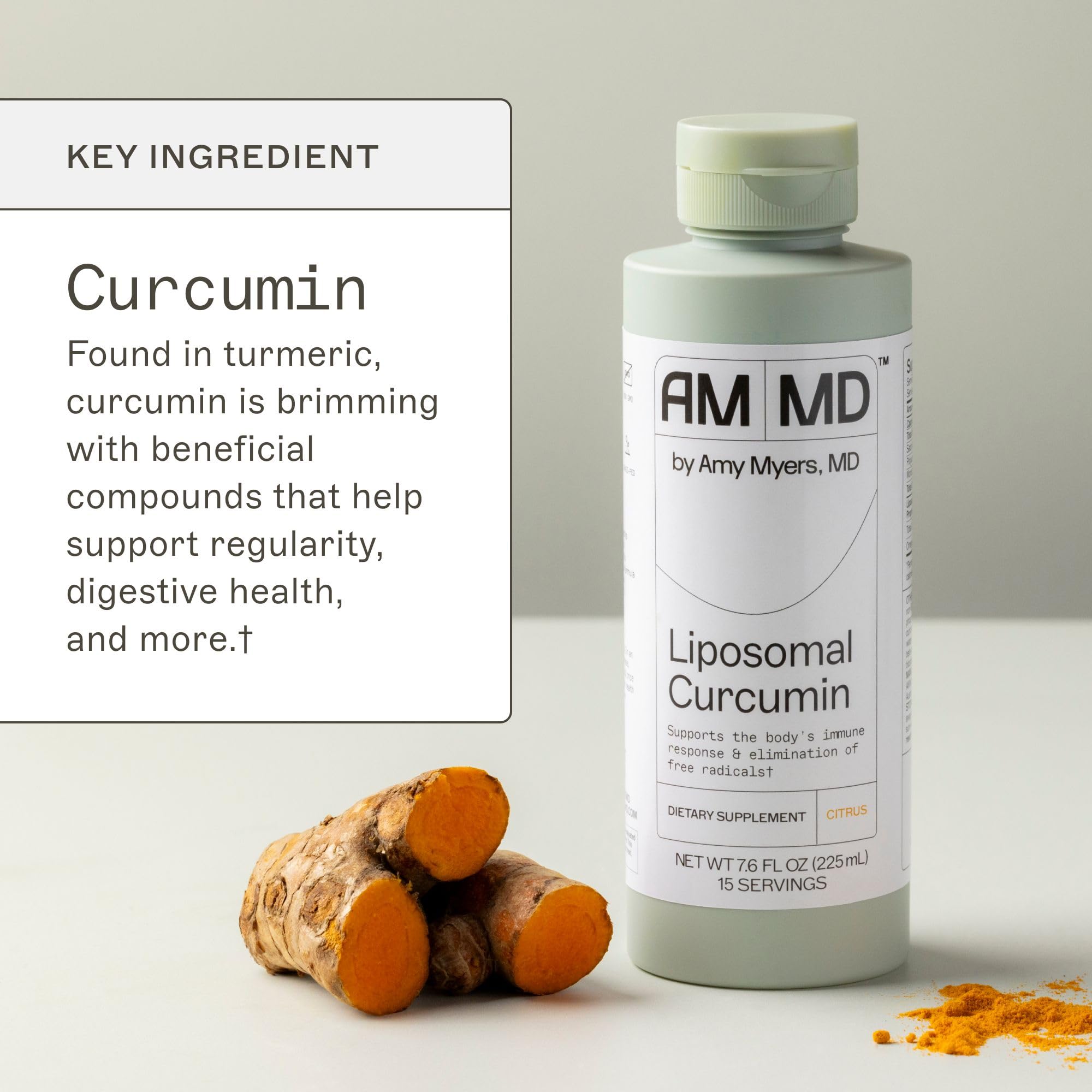 Amy Myers MD Liposomal Curcumin - Digestive & Immunity Support (Gluten-Free & Non-Dairy)