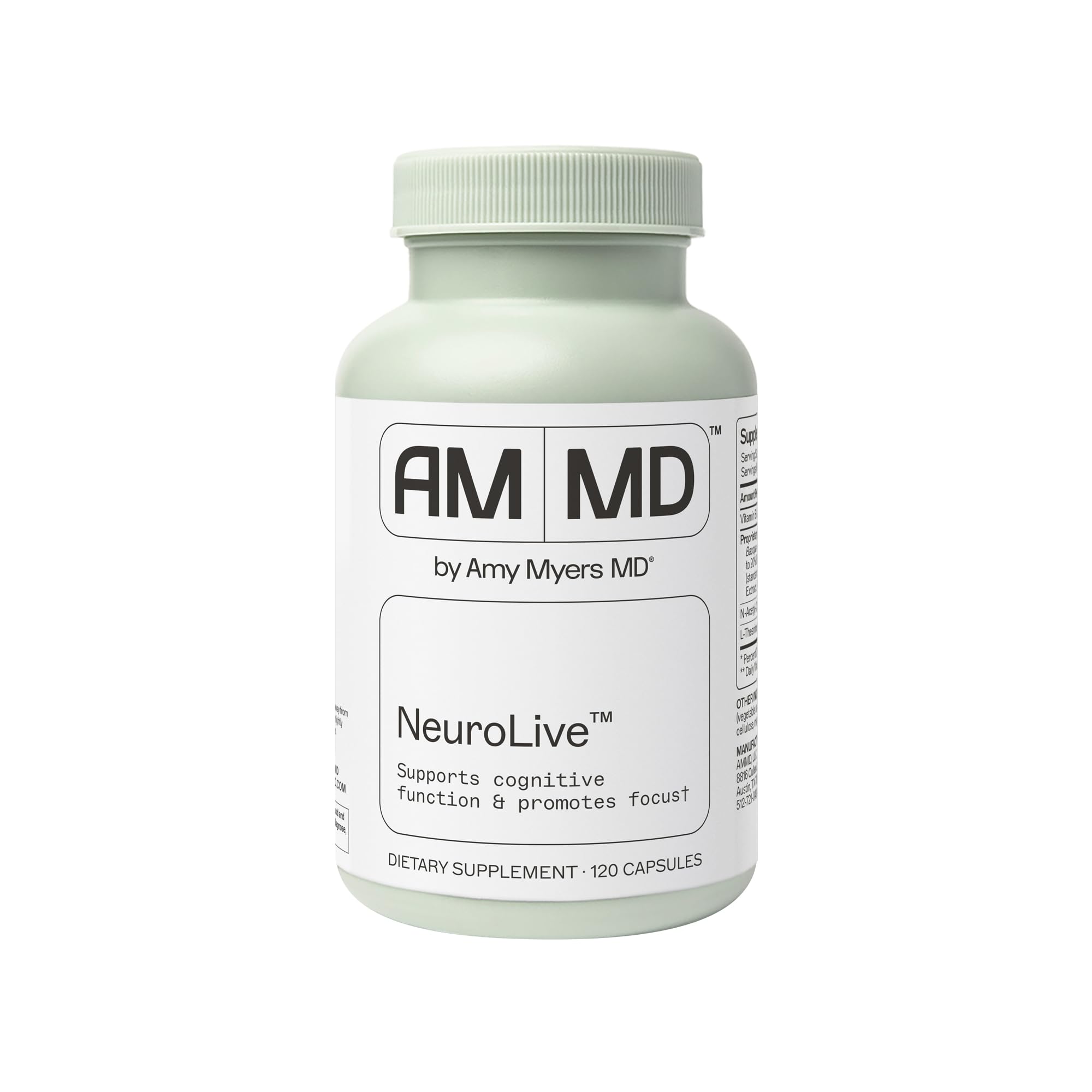 NeuroLive by Amy Myers MD – Brain Health & Focus (Vitamin B) – Gluten-Free, 120 Caps