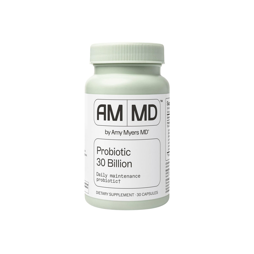 Amy Myers MD Probiotics 30B CFU – 14 Strains for Digestive Health & Immune Support | Dairy-Free & Gluten-Free, 30 Capsules