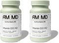 Amy Myers MD Vitamin D3/K2 10,000 IU Capsules – Bone, Immune & Healthy Mindset Support (Pack of 2)