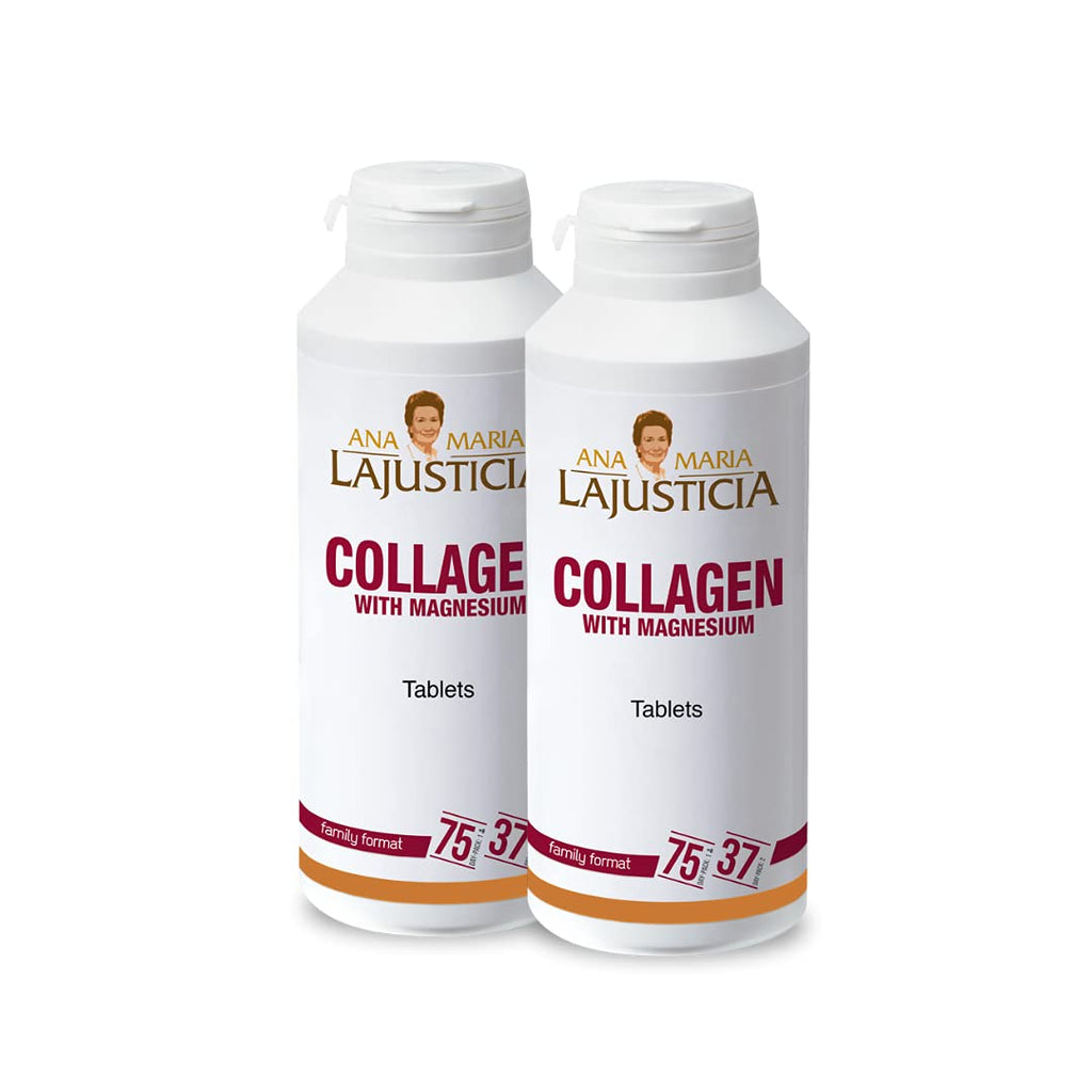 2 Pack Ana Maria LaJusticia Collagen with Magnesium – 450 Tabs | Rejuvenate Skin, Support Nervous System, Bones & Teeth | Spain
