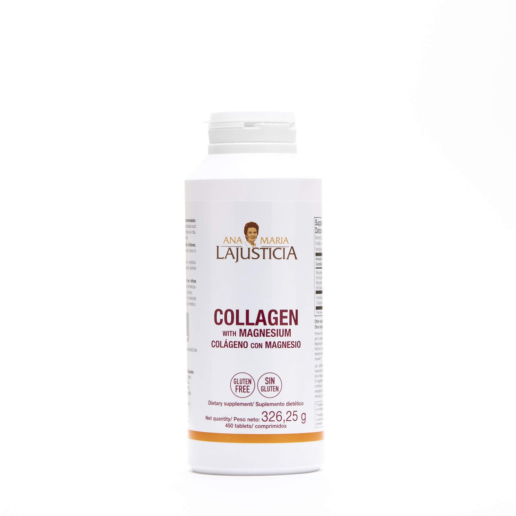 2 Pack Ana Maria LaJusticia Collagen with Magnesium – 450 Tabs | Rejuvenate Skin, Support Nervous System, Bones & Teeth | Spain