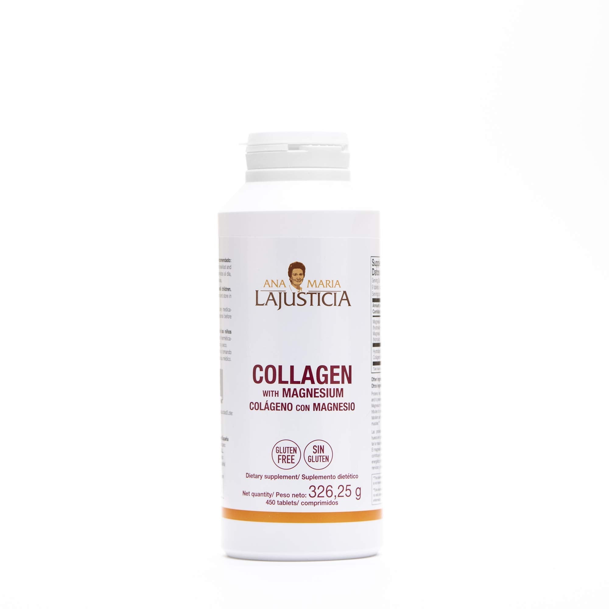 2 Pack Ana Maria LaJusticia Collagen with Magnesium – 450 Tabs | Rejuvenate Skin, Support Nervous System, Bones & Teeth | Spain