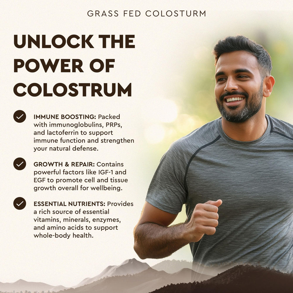 Ancestral Supplements Bovine Colostrum Powder – Grass-Fed, Freeze-Dried, Gut Health & Immune Support, 120 Servings