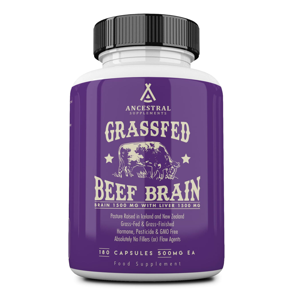 Ancestral Supplements Grass-Fed Beef Brain and Liver Capsules – Whole Food Brain Support