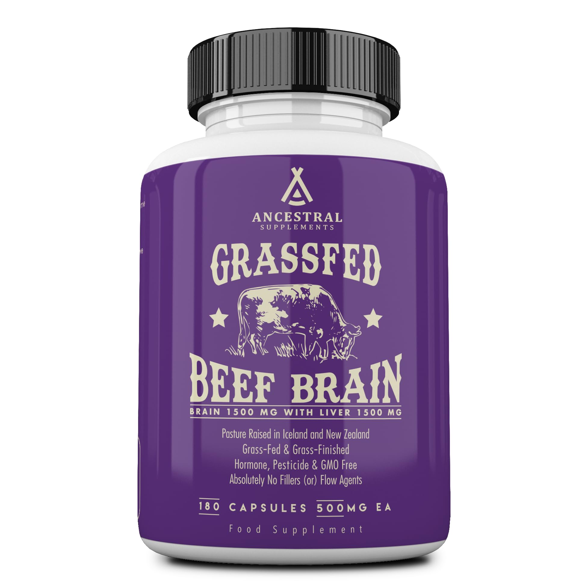 Ancestral Supplements Grass-Fed Beef Brain and Liver Capsules – Whole Food Brain Support