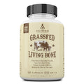 Ancestral Supplements Grass-Fed Beef Living Bone Supplement - Bone Health, Joint Support, Non-GMO, 180 Capsules