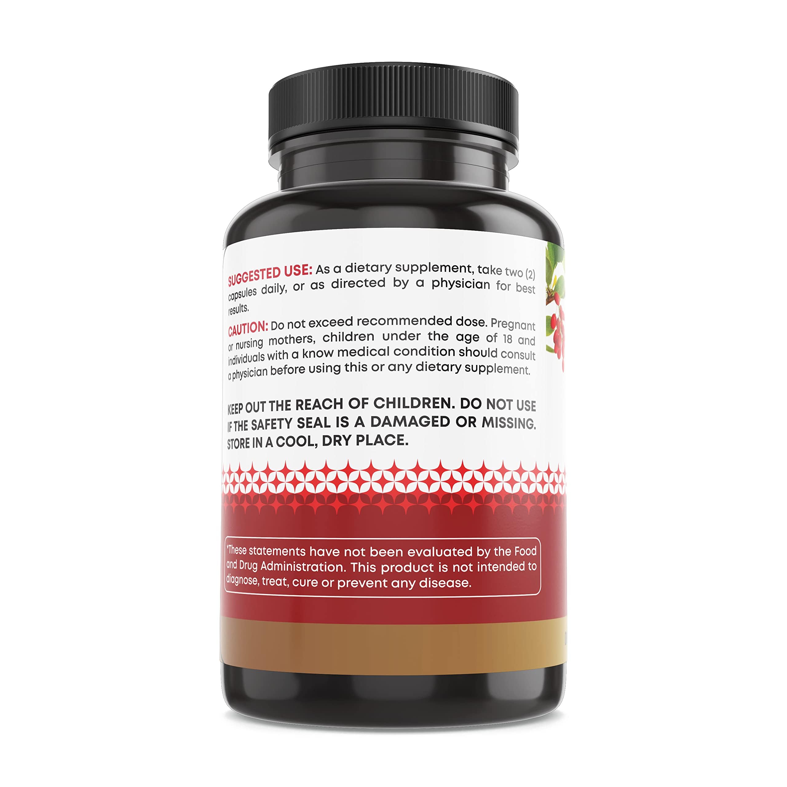 Ancient Bliss Berberine HCL 1200mg with Ceylon Cinnamon, Bitter Melon, and Green Tea Extract - 120 Capsules