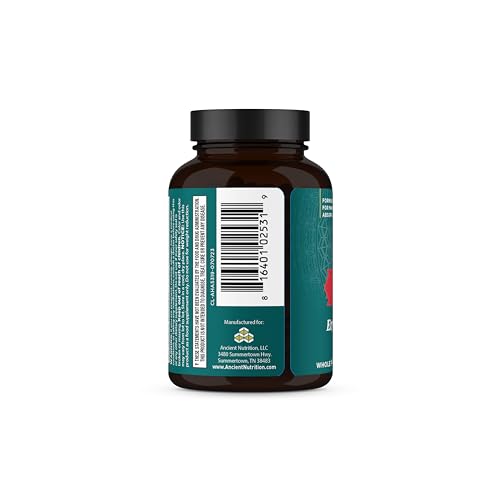 Ancient Nutrition Adrenal Support with Ashwagandha - 60 Capsules, 1300mg (Keto & Paleo Friendly)