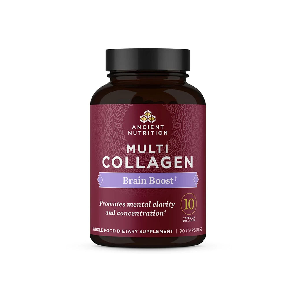 Ancient Nutrition Collagen Brain Boost Capsules – Joint Comfort, Skin & Nails, 90 Count