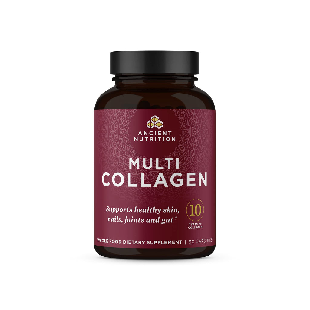 Ancient Nutrition Collagen Peptides Pills — Multi-Collagen (I, II, III, V, X) 90 Capsules
