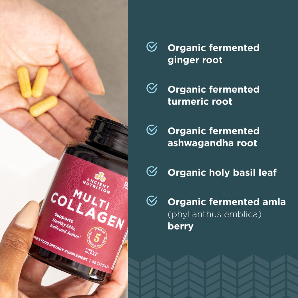 Ancient Nutrition Collagen Pills – Hydrolyzed Multi-Collagen, 45 Count